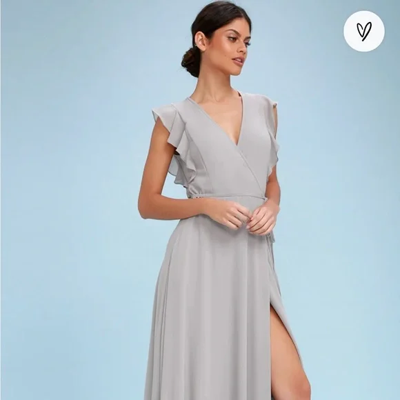 lulus grey bridesmaid dress Lulus | Dresses | Lulus Light Grey Wrap Maxi Dress